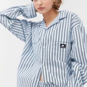 [SOLD] SWEET SKTBS Oversized Striped Button-Down Shirt